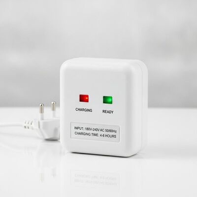 Carregador de bateria padrão com indicador de estado de carregamento LED, tempo de carregamento de 4-6 horas e entrada AC de 180V-240V